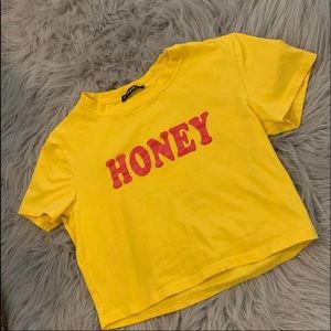 SHEIN yellow crop top